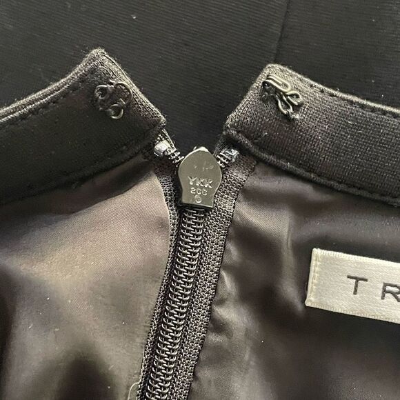 TRINA TURK Elegant Fully Lined Black Dress, 2 Front Cutouts, Back Zipper, Size 6 - Picture 4 of 9